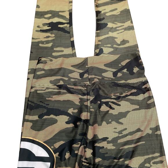 NWOT NFL Green Bay Packets Zumba Leggings Women XL Camo High Rise Gym Yoga Green - Picture 9 of 10